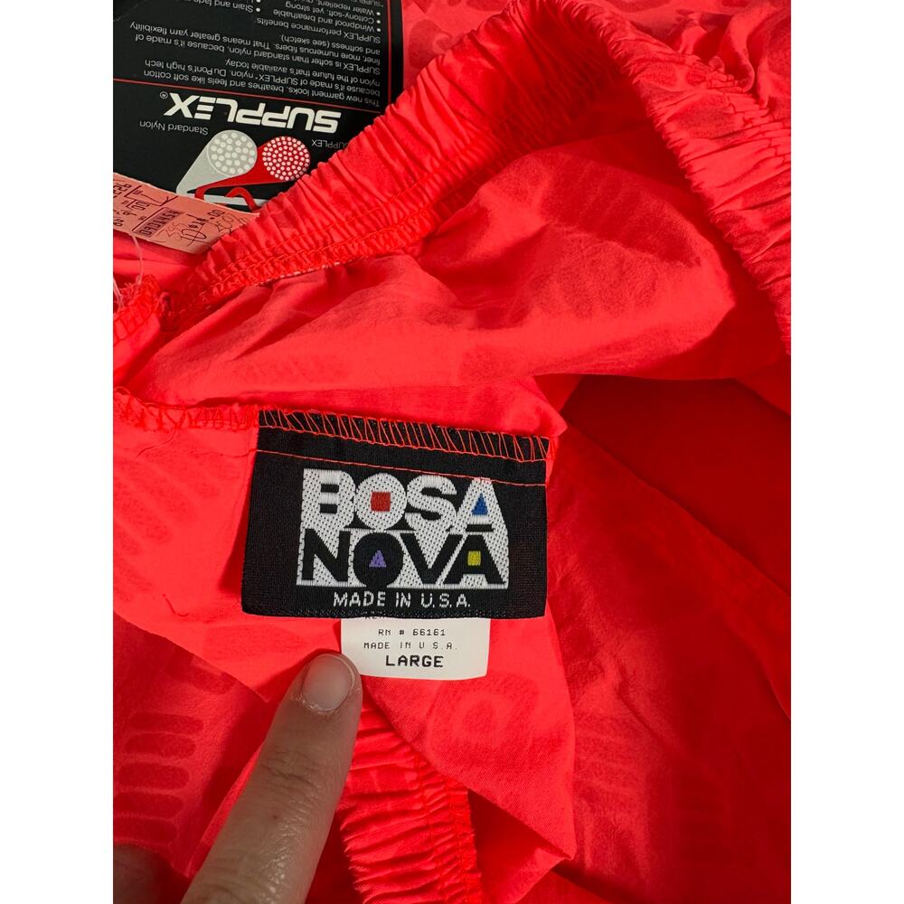 Vintage Supplex Bosa Nova Neon Colors 80s Retro Casual Shorts Large Deadstock - Picture 5 of 5